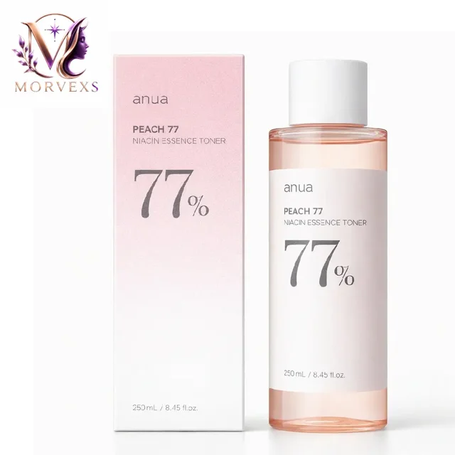 تونر اسانس نیاسین آنوآ مدل Peach 77 - نمای بطری در Morvexs