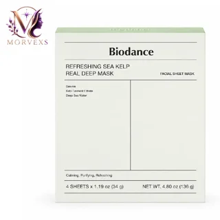 ماسک ورقه‌ای بایودنس Refreshing Sea Kelp Real Deep Mask بسته 4 عددی