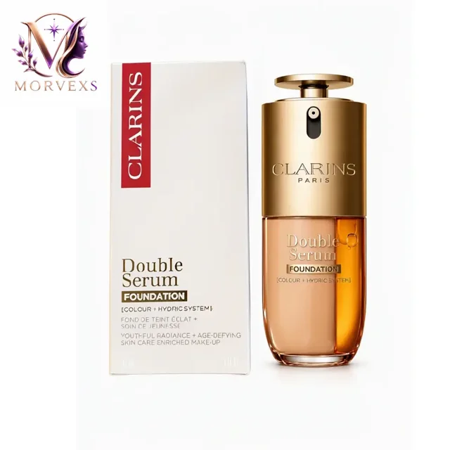 کرم پودر دابل سرم کلارنس مدل Double Serum Foundation