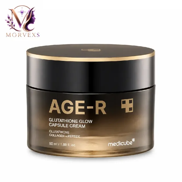 کرم روشن کننده مدیکیوب مدل AGE-R Glutathione Glow Capsule Cream حجم 50 میل