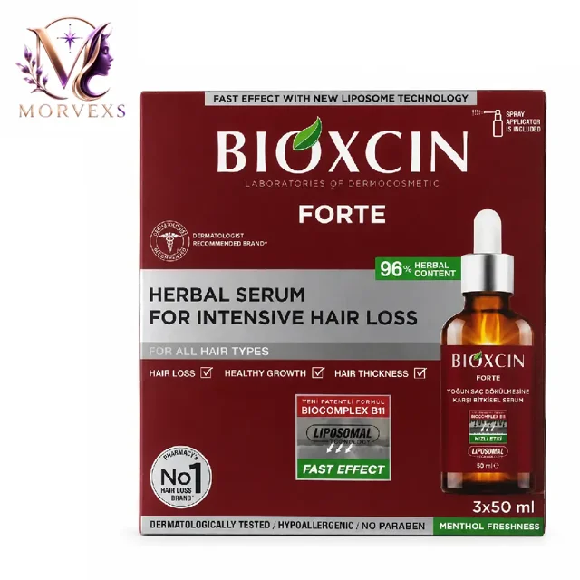 سرم ضدریزش و تقویتکننده مو بیوکسین Forte پک ۳ عددی | خرید از Morvexs