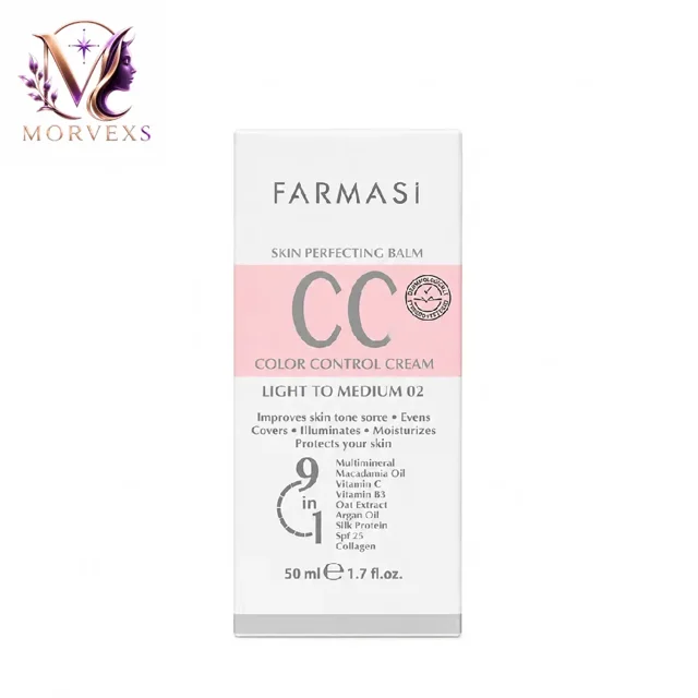 کرم پودر سی سی فارماسی مدل CC Cream شماره 02 Light to Medium - فروشگاه آنلاین Morvexs