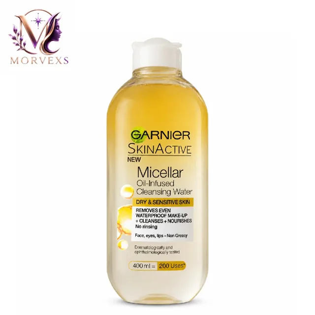 میسلار واتر گارنیر SkinActive روغندار مناسب پوست خشک و حساس ۴۰۰ میلیلیتر | Morvexs