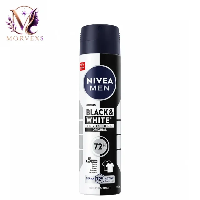 اسپری ضدتعریق مردانه نیوآ Black & White Invisible Original 150 میل | Morvexs