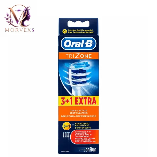 سری یدک مسواک برقی اورال بی مدل تری زون (Oral-B TriZone) بسته ۴ عددی