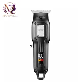 ماشین اصلاح مش و سر VGR V-071 مشکی حرفه‌ای با نمایشگر دیجیتال | خرید از Morvexs