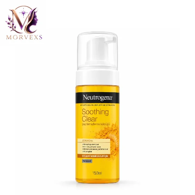 خرید فوم شستشوی صورت نیتروژنا مدل Soothing Clear حاوی زردچوبه | فروشگاه morvexs