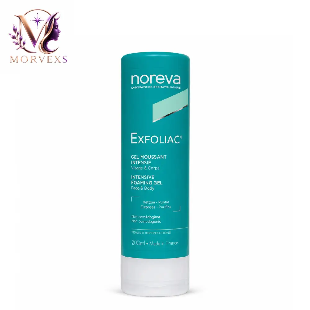 ژل شستشوی صورت و بدن نوروا مدل اکسفولیاک | Noreva Exfoliac Intensive Foaming Gel