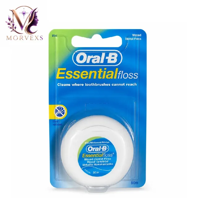 خرید نخ دندان اورال بی Essential Floss 50 متری وکس دار | Morvexs